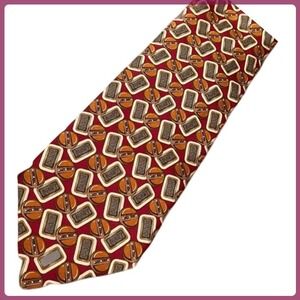 Valentino Cravatte Silk Necktie Geometric Pattern Made in‎ Italy